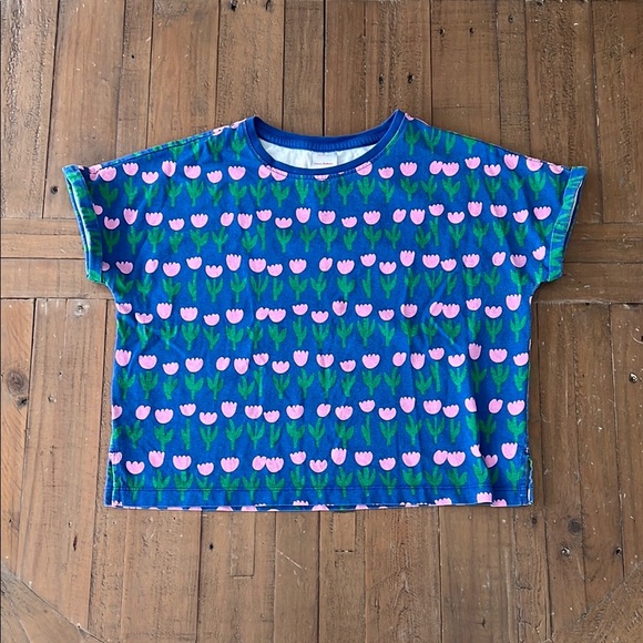 Hanna andersson tulip boxy cropped tee shirt - Picture 1 of 6